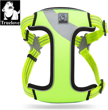Step-in Dog Harness, Reflective, Breathable, Neon Yellow, M | Easy Wear, Balanced Chest Pressure, Adjustable, Lightweight, Small/Med Dogs, Cat Vest, Bright Colors, Outdoor Use, TLH5991