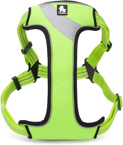 Step-in Dog Harness, Reflective, Breathable, Neon Yellow, M | Easy Wear, Balanced Chest Pressure, Adjustable, Lightweight, Small/Med Dogs, Cat Vest, Bright Colors, Outdoor Use, TLH5991