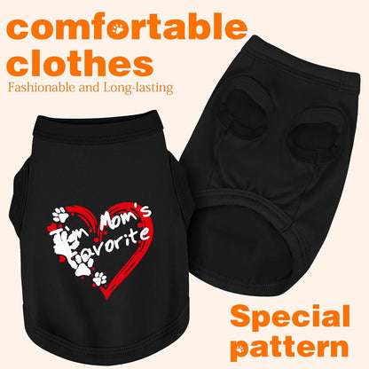 Discover Cozy Sleeveless Canine Wear: Soft, Lightweight, and Breathable Cotton Dog Shirt Featuring Heart and Paw Graphics. Vest Tank Top is Ideal for Small, Medium, and Large Breeds Yellow XS