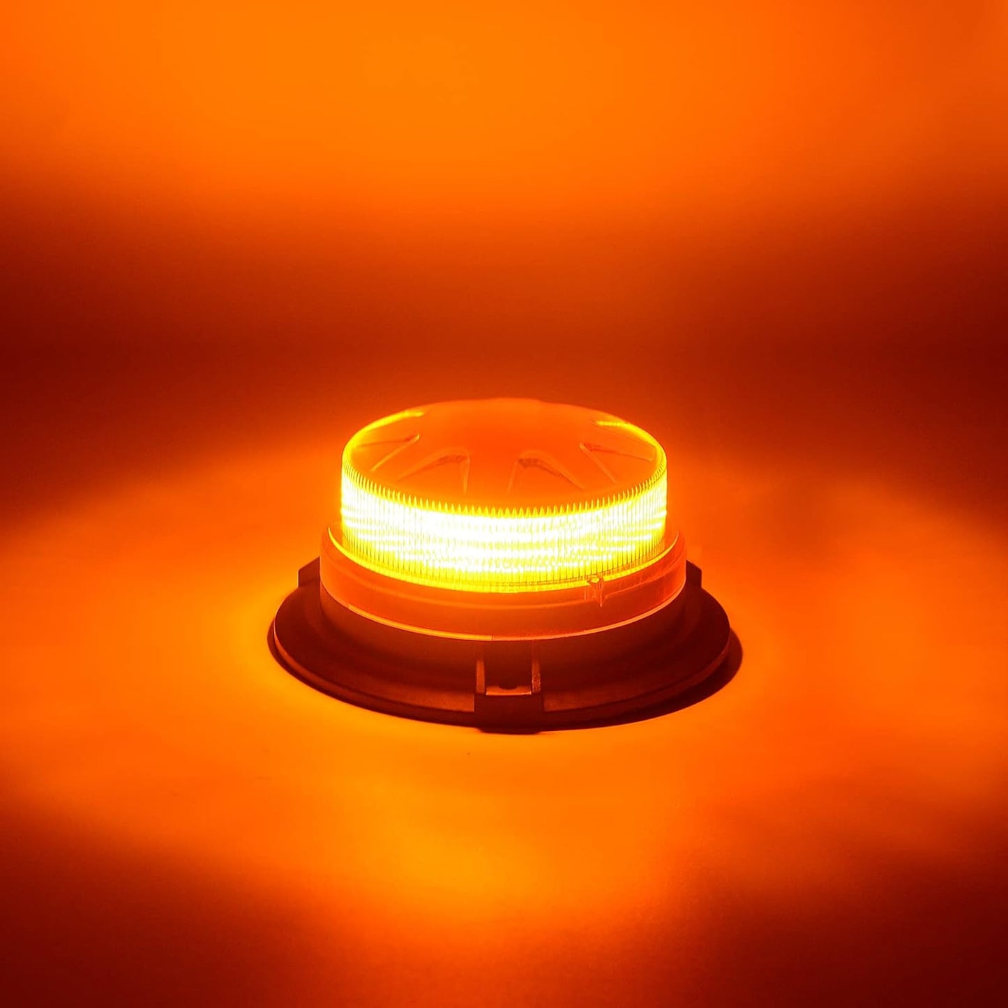 Amber Led Emergency Strobe Beacon Lights Bar with Magnetic Mount and 8 Flash Models Yellow Warning Safety Rooftop Signal Lamps Vehicles Forklift Truck Tractor Golf Car Carts (24-LED 12V-24V)