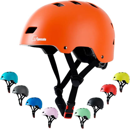Bike Skateboard Helmet, 3 Sizes for Adult Youth Kids Women Men Boys Girls | Multi-Sport Certified Helmet for Scooter Bicycle Skate, Adjustable Lightweight Ventilated Helmet