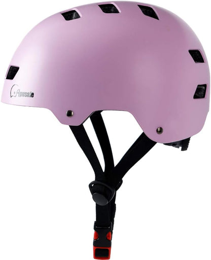 Bike Skateboard Helmet, 3 Sizes for Adult Youth Kids Women Men Boys Girls | Multi-Sport Certified Helmet for Scooter Bicycle Skate, Adjustable Lightweight Ventilated Helmet