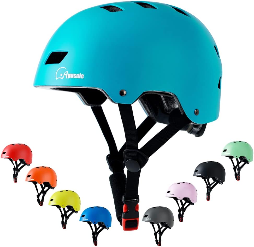Bike Skateboard Helmet, 3 Sizes for Adult Youth Kids Women Men Boys Girls | Multi-Sport Certified Helmet for Scooter Bicycle Skate, Adjustable Lightweight Ventilated Helmet