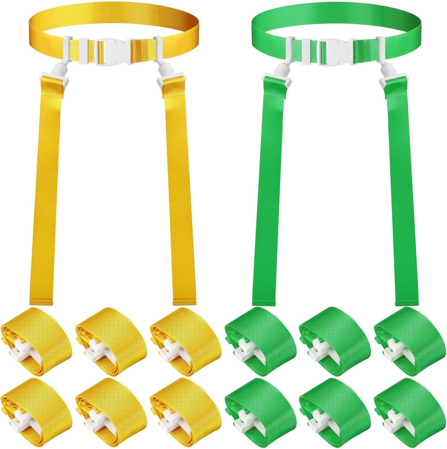 2/12/24/36 Player Flag Football Belt, Adjustable Football Belts and Flags for Kids Youth Adult Sport Team Training