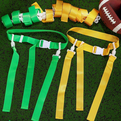 2/12/24/36 Player Flag Football Belt, Adjustable Football Belts and Flags for Kids Youth Adult Sport Team Training