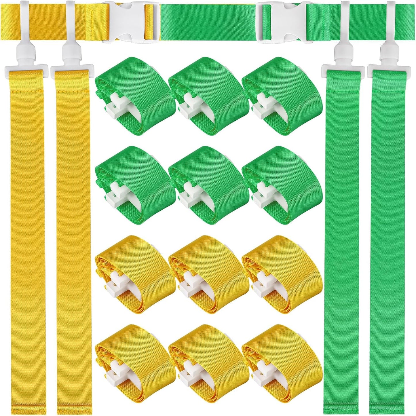2/12/24/36 Player Flag Football Belt, Adjustable Football Belts and Flags for Kids Youth Adult Sport Team Training
