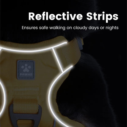 No Pull Dog Harness with Pet ID Tag, Reflective Vest | Built for safer walks with a QR Pet ID Tag, front no pull clip, reflective trim, control handle and breathable mesh lining