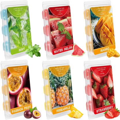 Wax Melts, Sicilian Lemon Scent, Summer Scented Wax Cubes | Natural Soy Wax Melts for Candle Making, Wax Warmer, Home Fragrance Decoration, 4-Pack