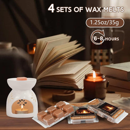 Wax Melts, Sicilian Lemon Scent, Summer Scented Wax Cubes | Natural Soy Wax Melts for Candle Making, Wax Warmer, Home Fragrance Decoration, 4-Pack