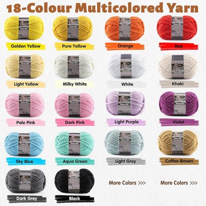 Velvet Chenille Yarn for Crocheting Super Bulky - 1 Skein of 200g/7oz - Ultra Soft Baby Blanket Chunky Plush Yarn for Knitting Amigurumi Crochet Thick Blankets (76.6 yds)(1, Pure Yellow)