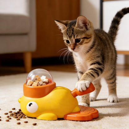 Interactive Duck Puzzle Treat Dispenser Anti-Bloat IQ Training Pet Toy | Slow Feeder Puzzle, Mental Stimulation & Anxiety Relief, Helps Reduce Vomiting and Overeating, Indoor Enrichment