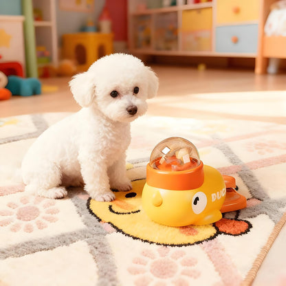 Interactive Duck Puzzle Treat Dispenser Anti-Bloat IQ Training Pet Toy | Slow Feeder Puzzle, Mental Stimulation & Anxiety Relief, Helps Reduce Vomiting and Overeating, Indoor Enrichment