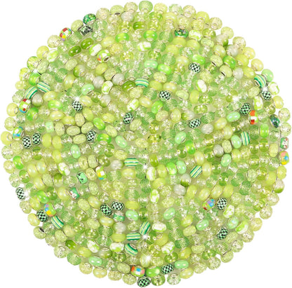 Large Hole Beads Spacer Beads Yellow Assorted European Craft Big Beads Large Hole Lampwork Murano Bead Fairy Wand Garden Beads for DIY Bracelet Necklace Earring Jewelry Making Decoration Supplies