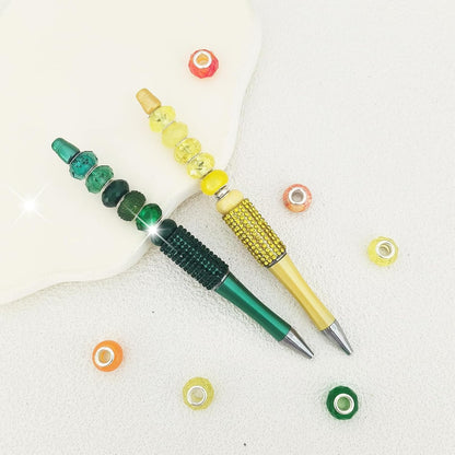 Large Hole Beads Spacer Beads Yellow Assorted European Craft Big Beads Large Hole Lampwork Murano Bead Fairy Wand Garden Beads for DIY Bracelet Necklace Earring Jewelry Making Decoration Supplies