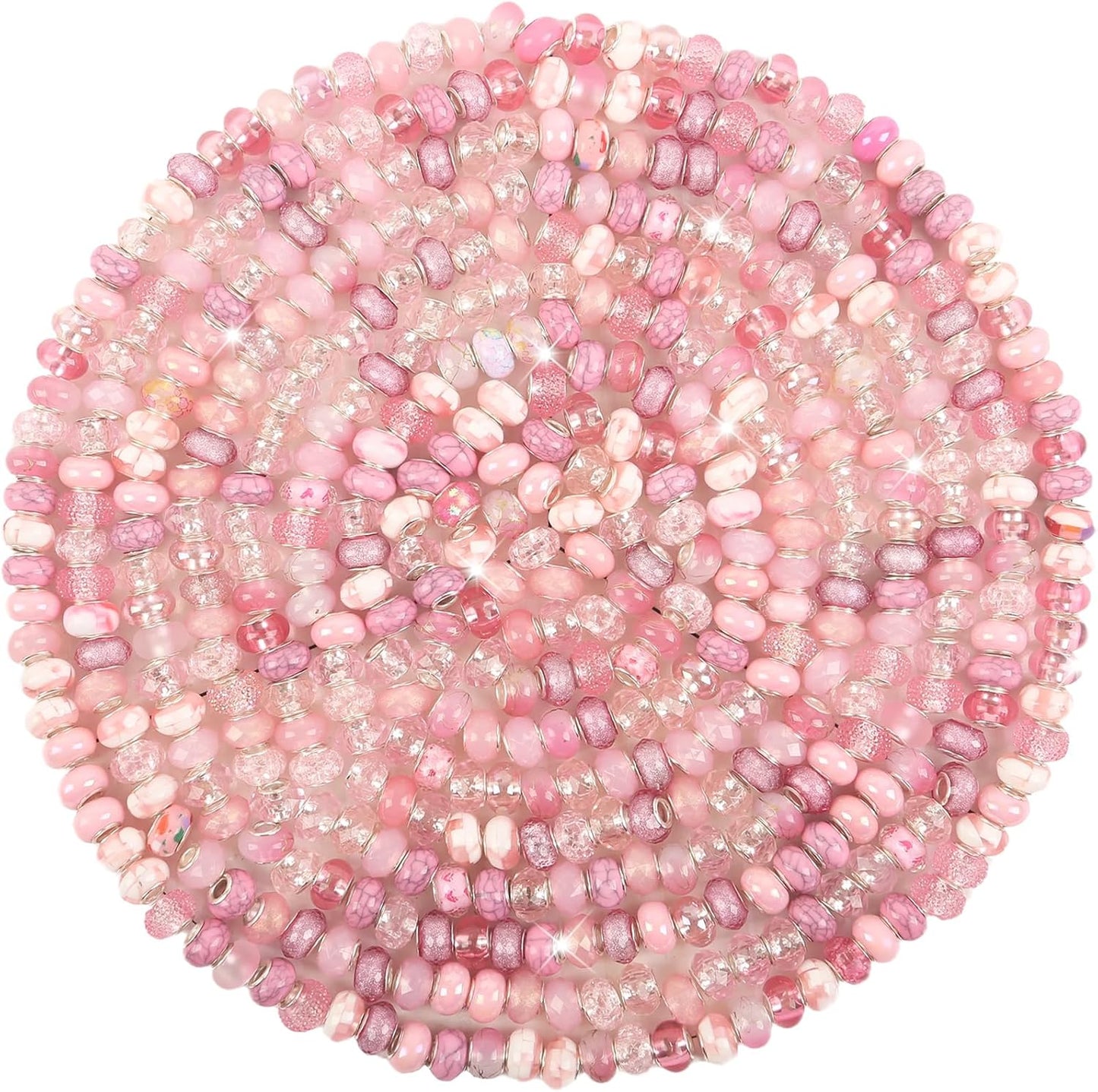 Large Hole Beads Spacer Beads Yellow Assorted European Craft Big Beads Large Hole Lampwork Murano Bead Fairy Wand Garden Beads for DIY Bracelet Necklace Earring Jewelry Making Decoration Supplies