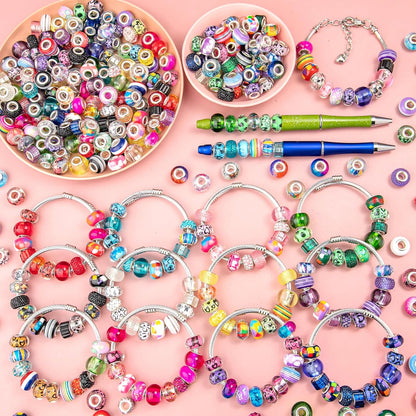 Large Hole Beads Spacer Beads Yellow Assorted European Craft Big Beads Large Hole Lampwork Murano Bead Fairy Wand Garden Beads for DIY Bracelet Necklace Earring Jewelry Making Decoration Supplies