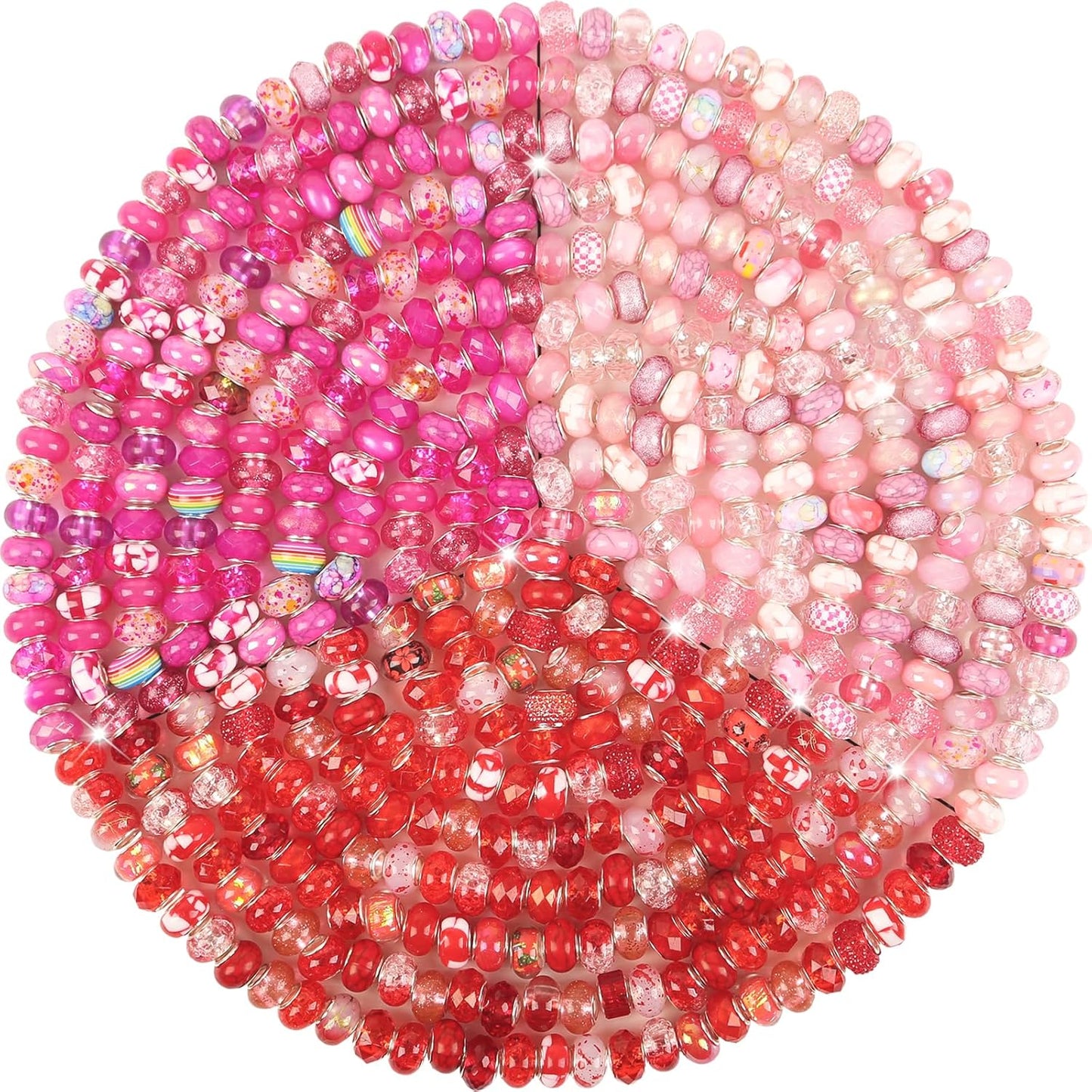 Large Hole Beads Spacer Beads Yellow Assorted European Craft Big Beads Large Hole Lampwork Murano Bead Fairy Wand Garden Beads for DIY Bracelet Necklace Earring Jewelry Making Decoration Supplies