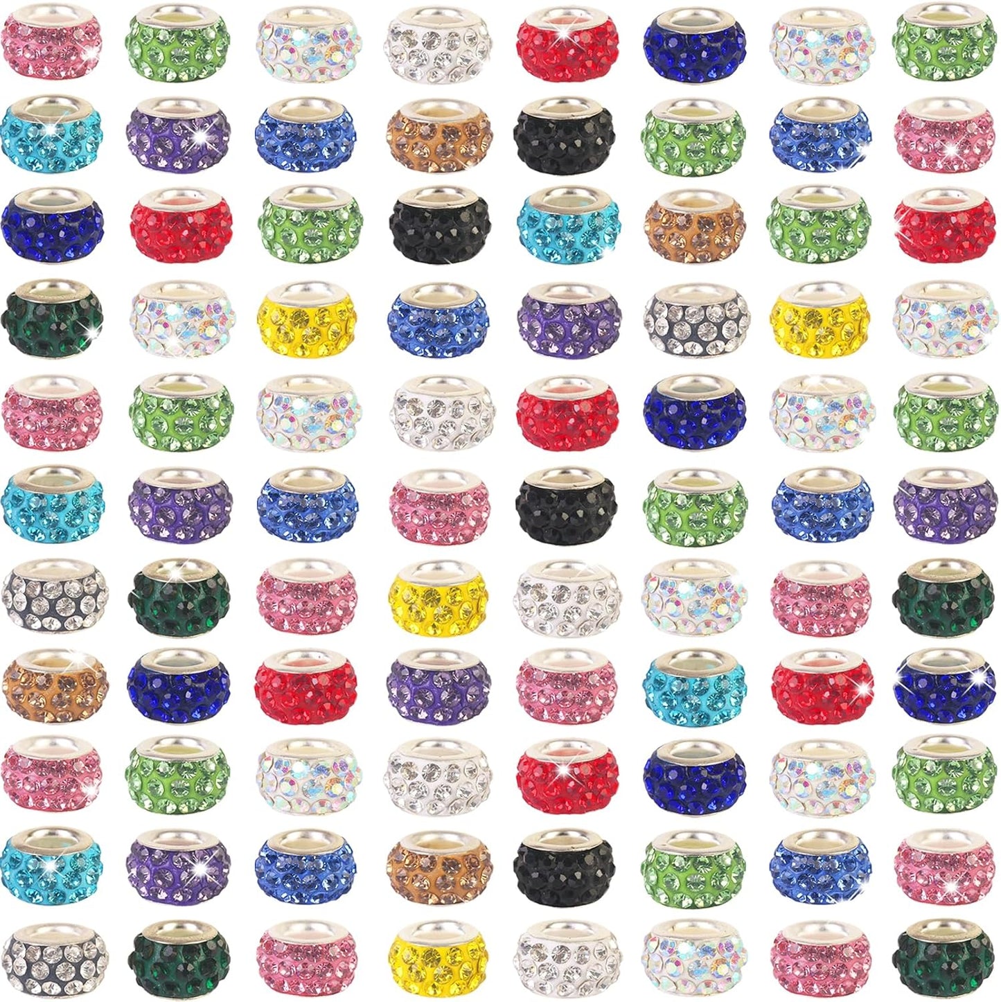 Large Hole Beads Spacer Beads Yellow Assorted European Craft Big Beads Large Hole Lampwork Murano Bead Fairy Wand Garden Beads for DIY Bracelet Necklace Earring Jewelry Making Decoration Supplies