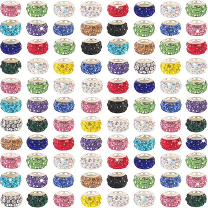 Large Hole Beads Spacer Beads Yellow Assorted European Craft Big Beads Large Hole Lampwork Murano Bead Fairy Wand Garden Beads for DIY Bracelet Necklace Earring Jewelry Making Decoration Supplies