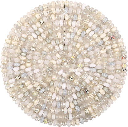 Large Hole Beads Spacer Beads Yellow Assorted European Craft Big Beads Large Hole Lampwork Murano Bead Fairy Wand Garden Beads for DIY Bracelet Necklace Earring Jewelry Making Decoration Supplies