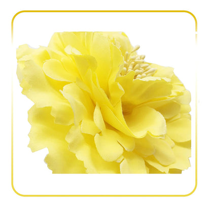 Hair Flower Clips Brooch Boutique Hair Accessories Bohemia Hairpins for Women Girls (Yellow) 1 Count (Pack of 1)