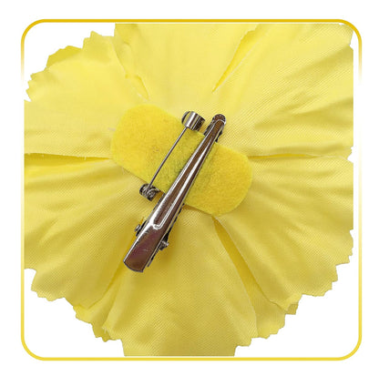 Hair Flower Clips Brooch Boutique Hair Accessories Bohemia Hairpins for Women Girls (Yellow) 1 Count (Pack of 1)