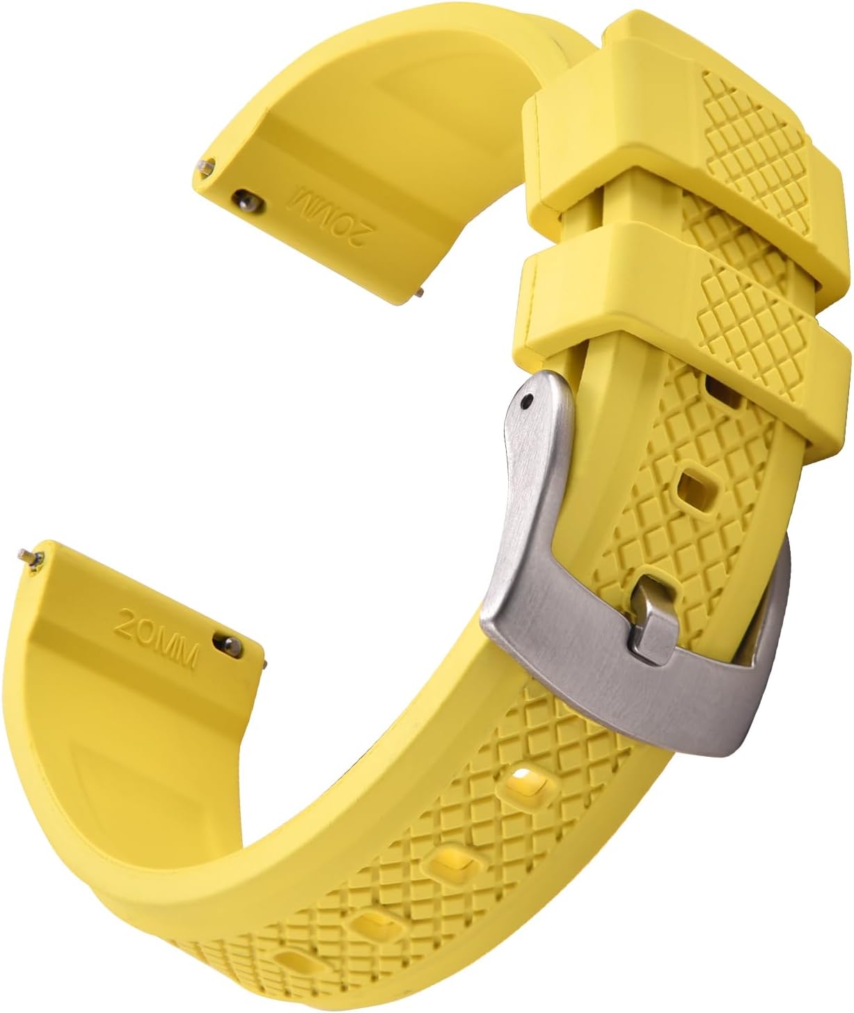 Fluorine Rubber FKM/FPM Watch Band - 20mm 22mm Quick Release Soft Diving Strap for Men Women