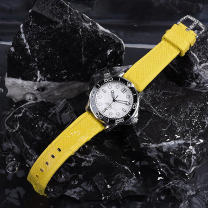 Fluorine Rubber FKM/FPM Watch Band - 20mm 22mm Quick Release Soft Diving Strap for Men Women