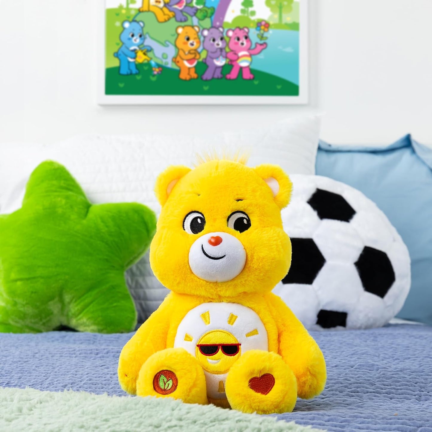 14" Funshine Bear Plushie - Medium Size - Yellow Plush for Ages 4+ – Perfect Stuffed Animal Holiday, Birthday Gift, Super Soft and Cuddly – Good For Girls and Boys, Employees, Collectors