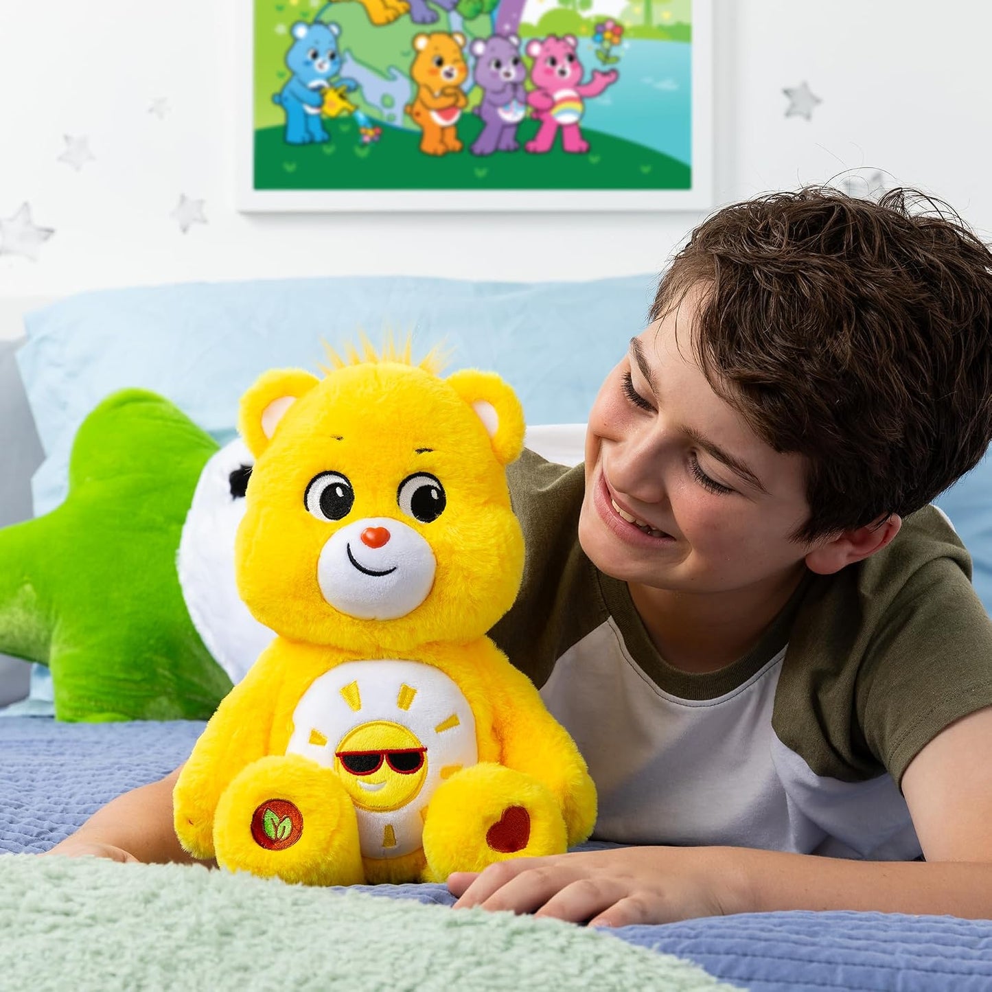 14" Funshine Bear Plushie - Medium Size - Yellow Plush for Ages 4+ – Perfect Stuffed Animal Holiday, Birthday Gift, Super Soft and Cuddly – Good For Girls and Boys, Employees, Collectors