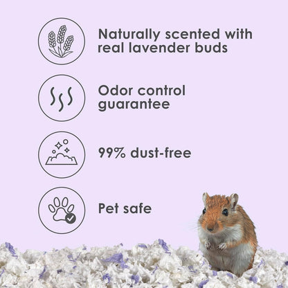 Clean & Cozy Paper Bedding with Lavender, Made for Small Animals, 24.6 Liters