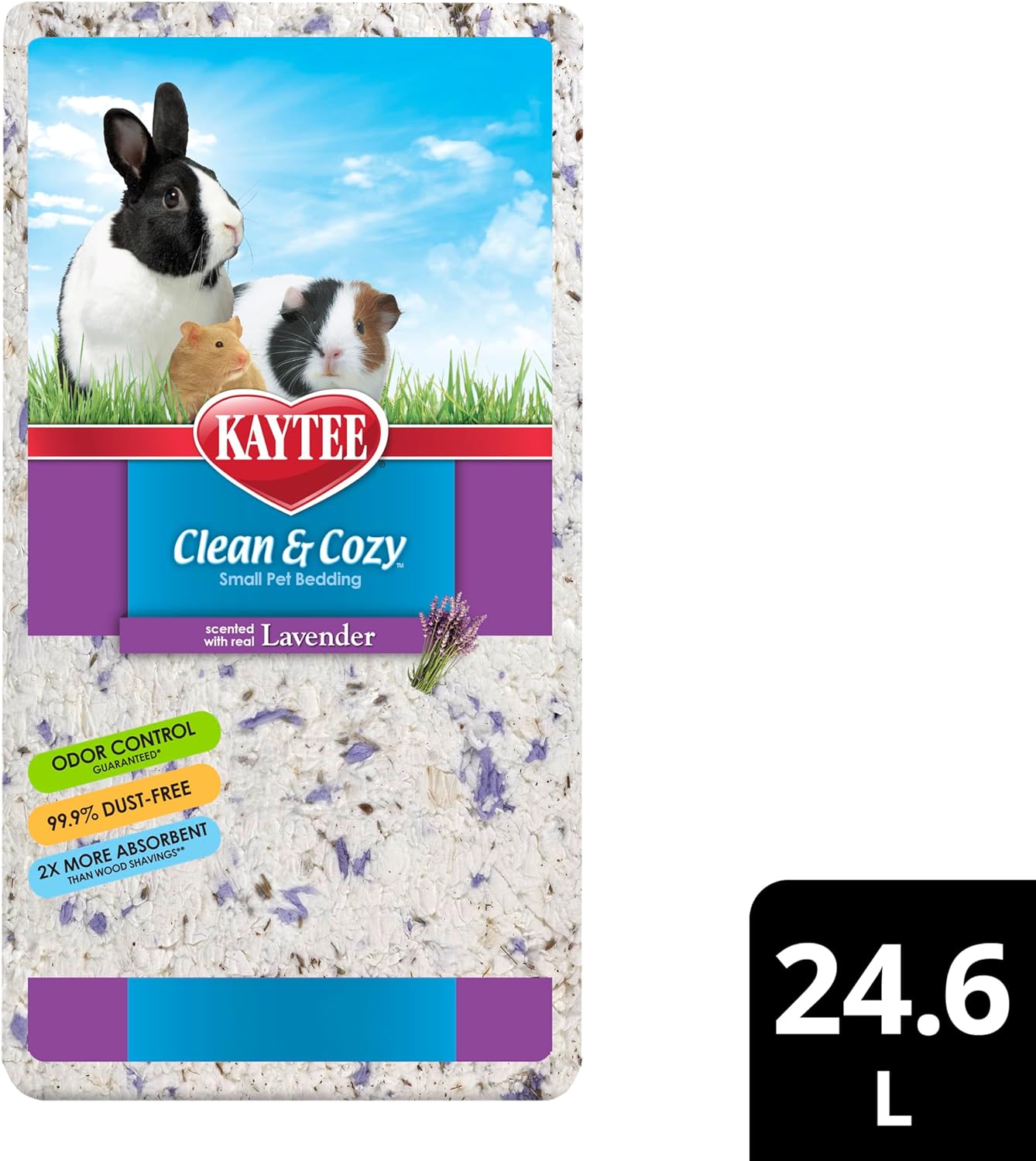 Clean & Cozy Paper Bedding with Lavender, Made for Small Animals, 24.6 Liters