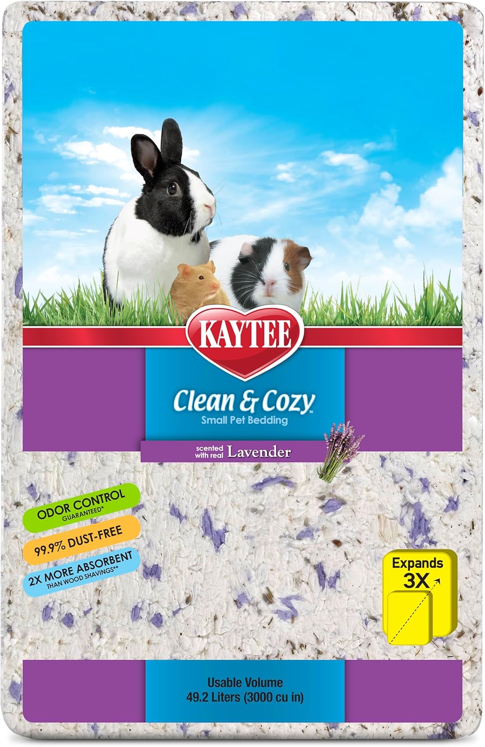 Clean & Cozy Paper Bedding with Lavender, Made for Small Animals, 24.6 Liters