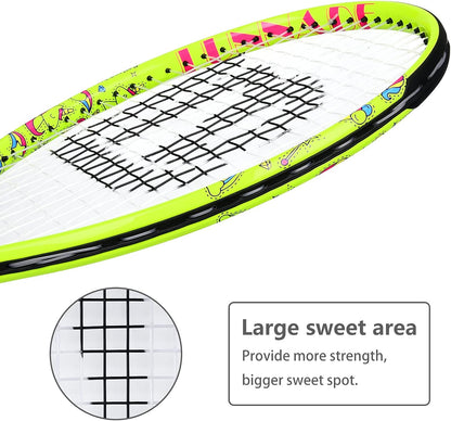 Tennis Racket for Kids Junior, 19/21/23/25 Inch Youth Tennis Racquet with Cover, Suitable for Beginner Boys and Girls Age 3-12