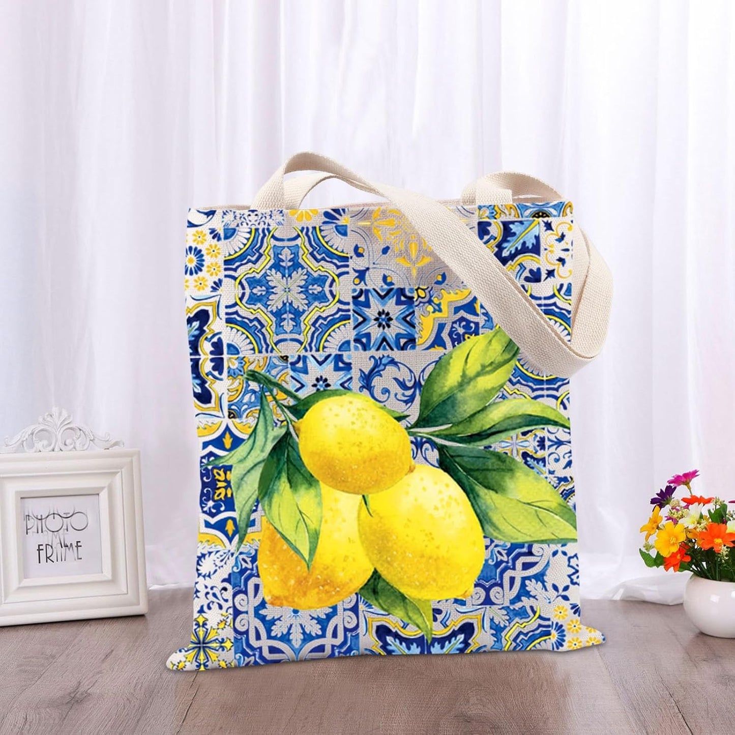 Italian Islands Gift Positano Delicious Italian Lemons Fresh Tote Bag Southern Italy Travel Shopping Bag