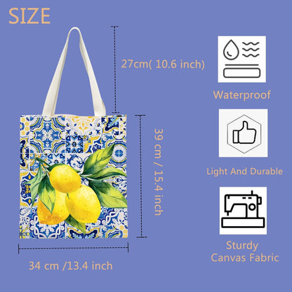 Italian Islands Gift Positano Delicious Italian Lemons Fresh Tote Bag Southern Italy Travel Shopping Bag