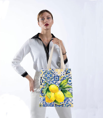 Italian Islands Gift Positano Delicious Italian Lemons Fresh Tote Bag Southern Italy Travel Shopping Bag