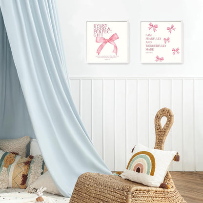 Coquette Yellow Bow Wall Art Decor Posters, Butter Yellow Bow Room Bedroom Bathroom Dorm Wall Art Decor Aesthetic for College Teen Girls Gifts, Inspirational Bible Verses Bow Wall Decor, 10x8 Inch Set of 4 Pcs Bow Pictures (UNFRAMED)