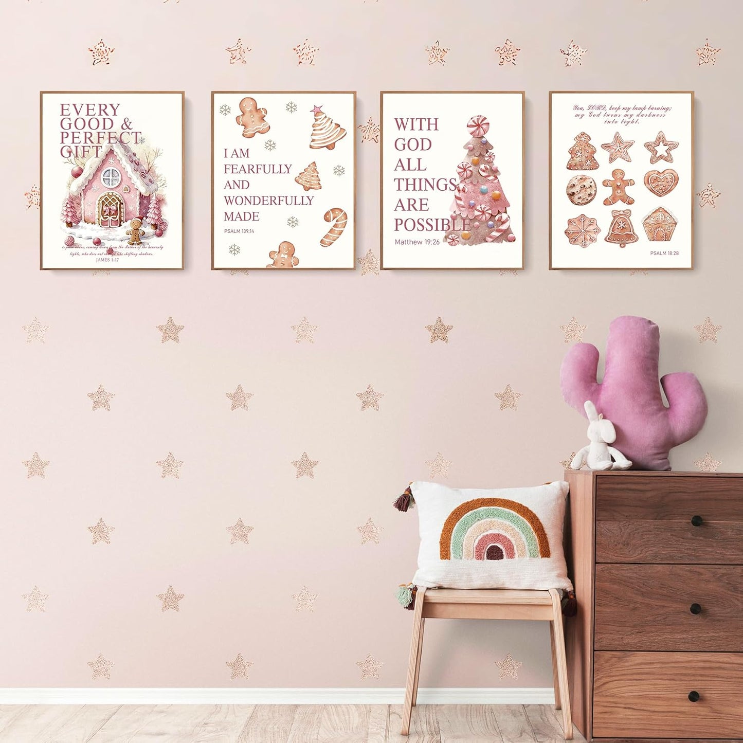 Coquette Yellow Bow Wall Art Decor Posters, Butter Yellow Bow Room Bedroom Bathroom Dorm Wall Art Decor Aesthetic for College Teen Girls Gifts, Inspirational Bible Verses Bow Wall Decor, 10x8 Inch Set of 4 Pcs Bow Pictures (UNFRAMED)