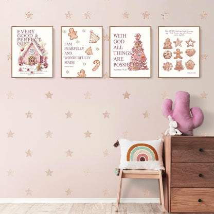 Coquette Yellow Bow Wall Art Decor Posters, Butter Yellow Bow Room Bedroom Bathroom Dorm Wall Art Decor Aesthetic for College Teen Girls Gifts, Inspirational Bible Verses Bow Wall Decor, 10x8 Inch Set of 4 Pcs Bow Pictures (UNFRAMED)