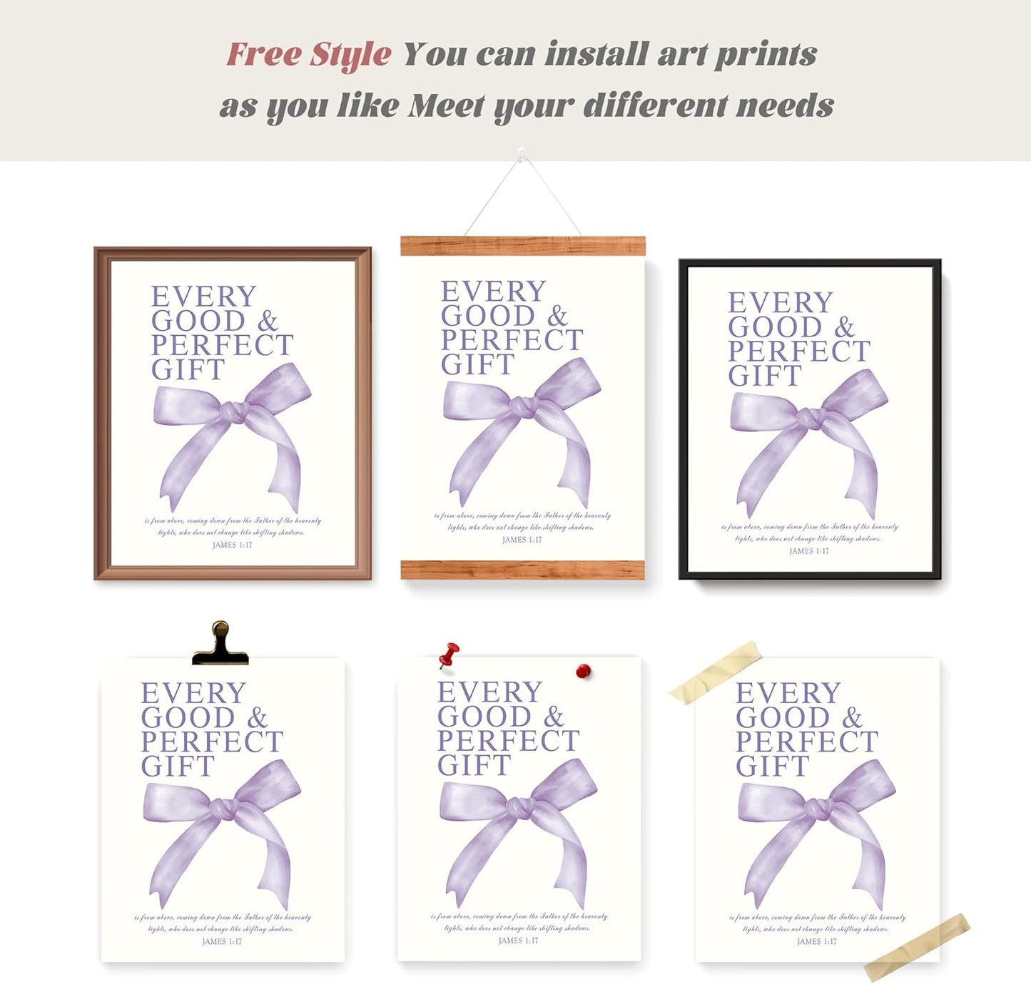 Coquette Yellow Bow Wall Art Decor Posters, Butter Yellow Bow Room Bedroom Bathroom Dorm Wall Art Decor Aesthetic for College Teen Girls Gifts, Inspirational Bible Verses Bow Wall Decor, 10x8 Inch Set of 4 Pcs Bow Pictures (UNFRAMED)