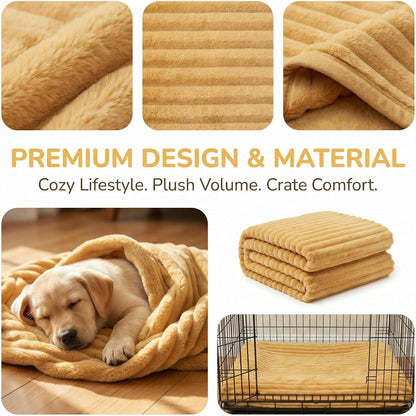 Emotional Support Blanket Yellow, Yellows Dog Blanket, Soft Faux Rabbit Fur for Dogs & Cats, Calming Security Blankets, Comfortable for Kennels, Sofas, Beds, Car Seats (Yellow,39.37″×59.05″)