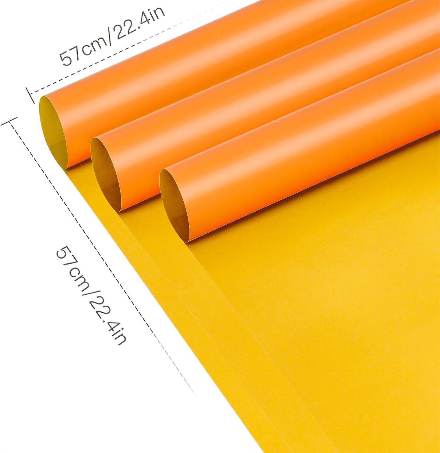 20 Sheets Flower Wrapping Paper - 22.4 x 22.4 inch Lemon Yellow Color Water-Resistant Floral Bouquet Wrapping Paper, Florist Supplies Packaging for Fall, Halloween, Wedding Birthday Gift DIY