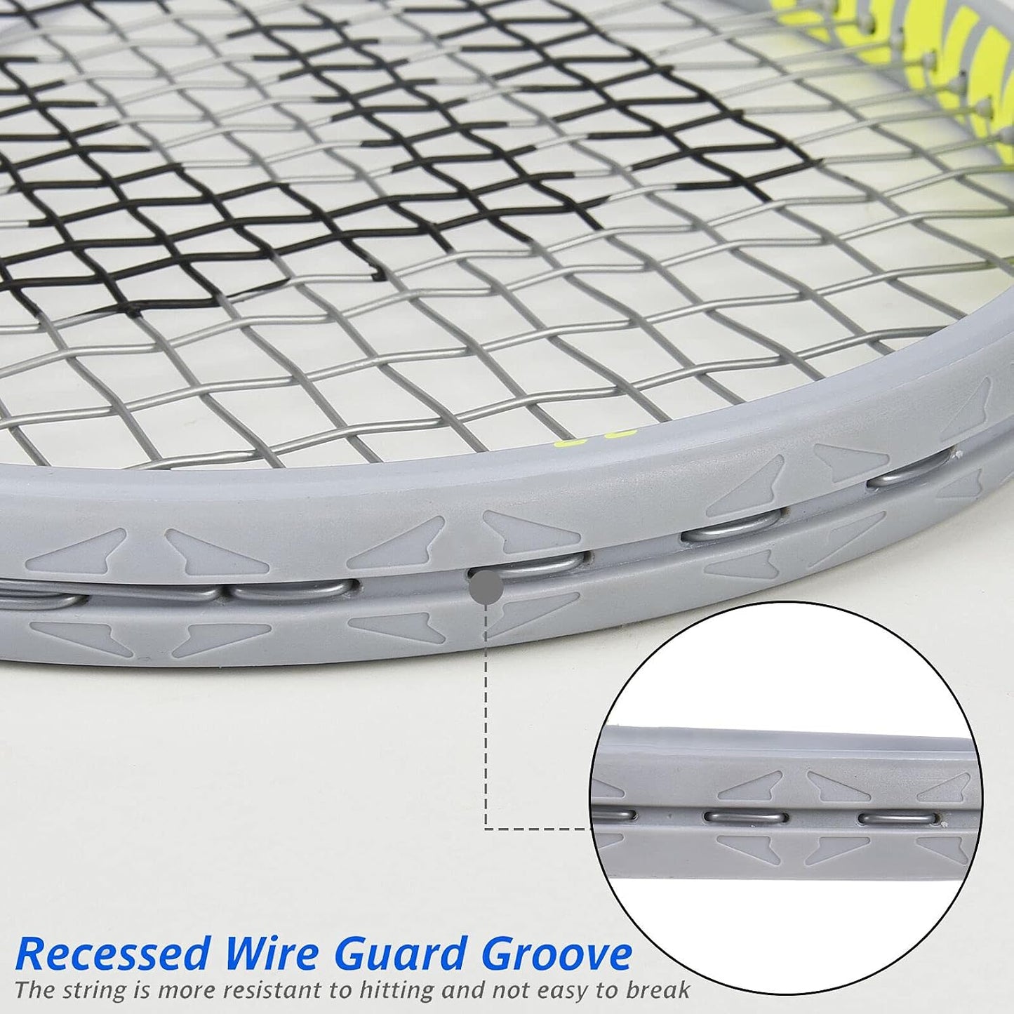 Adults Tennis Racket 2 Pack, Durable 27 Inch Coupled Tennis Racquet Light-Weight, Pre-Strung and Regrip, Suitable for Beginners to Intermediate Players