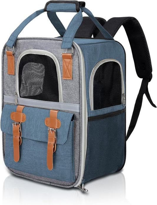 ‌ Cat Carrier Backpack, Airline Approved Mesh Dog Backpack with Breathable, Hiking, Travel, Camping, Pet Carriers Backpack for Large Cats and Small Dogs - Holds Pets up to 15 Lbs (Yellow)