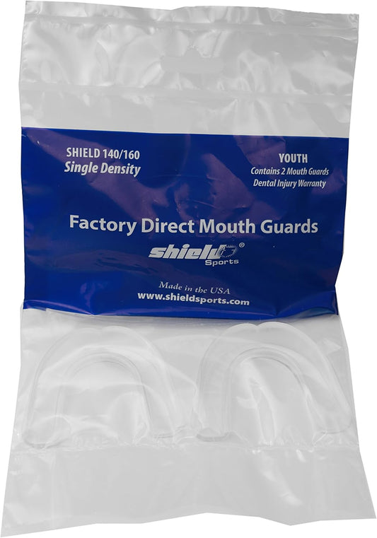 Single Density Mouth Guard 2 Pack,YOUTH