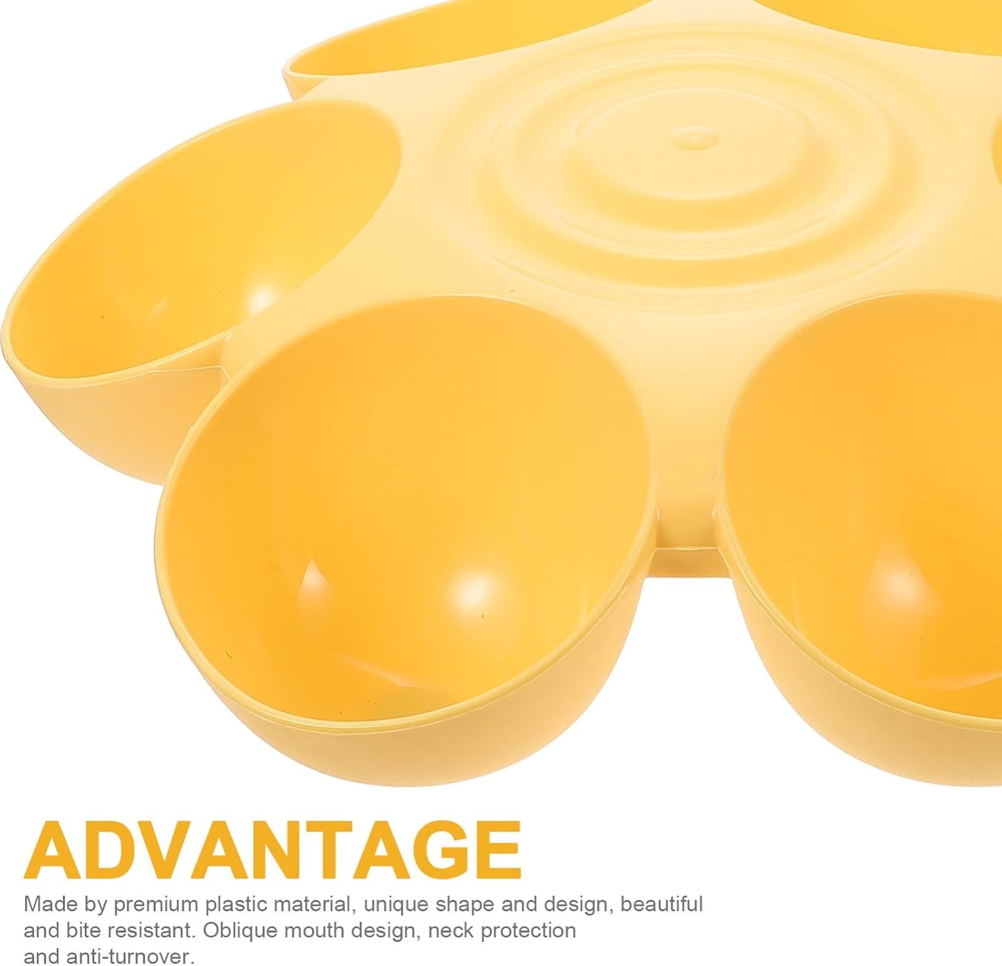 1pc Rabbit Water Bowl Cat Bowls Dog Food Shaped 6 Bowls Pet Feeding Dish Multiple Cat Feeder Dog Treats Dispenser for Puppy Yellow Bunny Water Bowl for Multiple Puppies