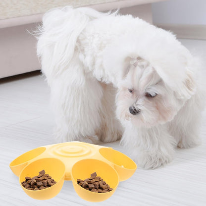1pc Rabbit Water Bowl Cat Bowls Dog Food Shaped 6 Bowls Pet Feeding Dish Multiple Cat Feeder Dog Treats Dispenser for Puppy Yellow Bunny Water Bowl for Multiple Puppies
