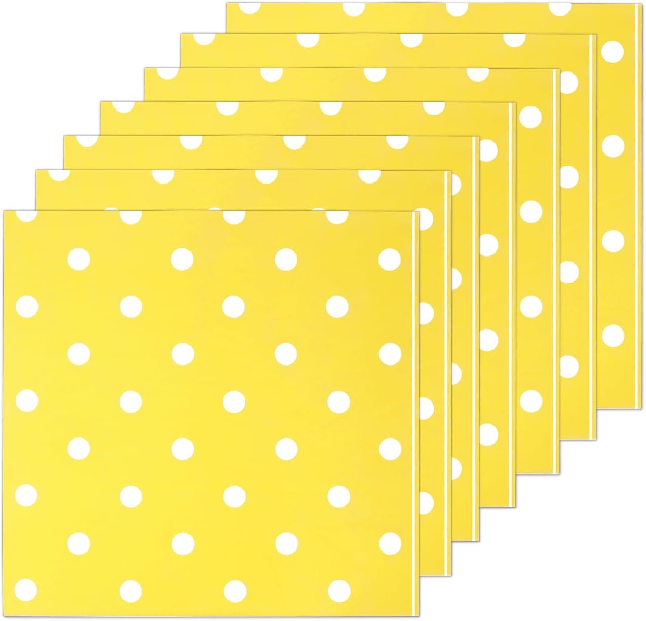 Youmewell Disposable Paper Party Napkins Yellow Polka Dot 60 Count