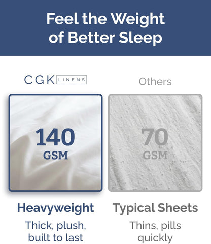 Extra Thick Heavyweight King Size 4 Piece Bed Sheet Set - Embroidery Bed Sheets - Ultra-Soft & Wrinkle Free - Super Luxury Queen Bed Set - Premium Hotel Quality Bedding w/ Deep Pockets - Butter Yellow